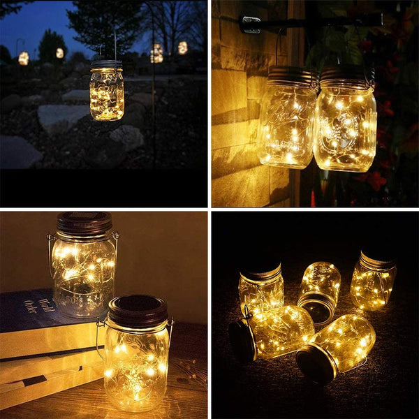 20 LEDs Fairy Light ,Color Solar Mason Jar Changing Garden Decor Outdoor Decor