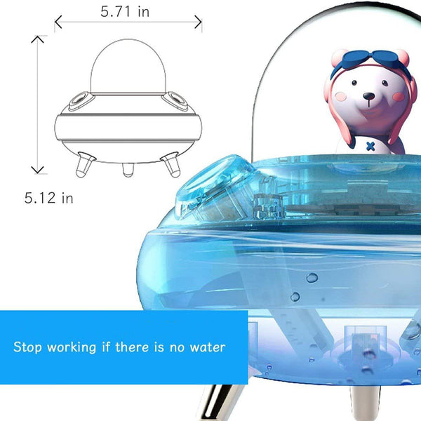 Double Spray Desktop Humidifier - UFO Shape