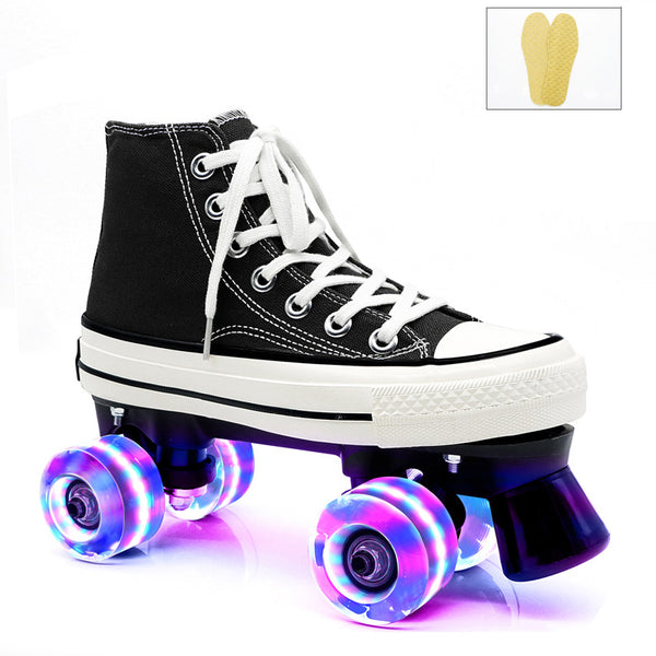 Canvas Roller Skates- Black Classic