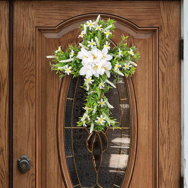 Easter Lily Cross Wreath Spring