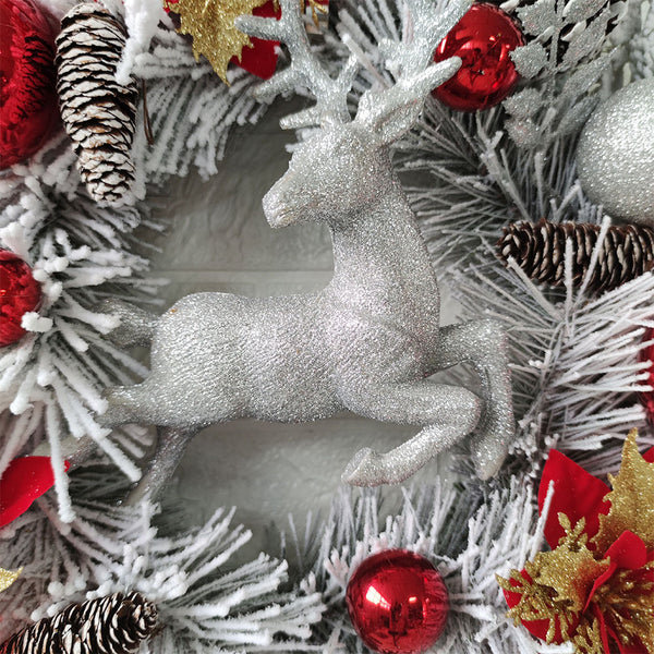 Reindeer Christmas Winter Wreath