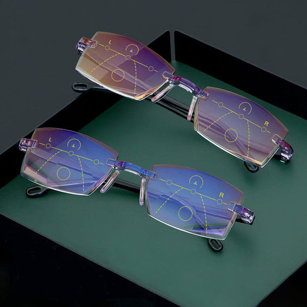 Sapphire High Hardness Anti-blue Progressive Far And Near Dual-Use Reading Glasses
