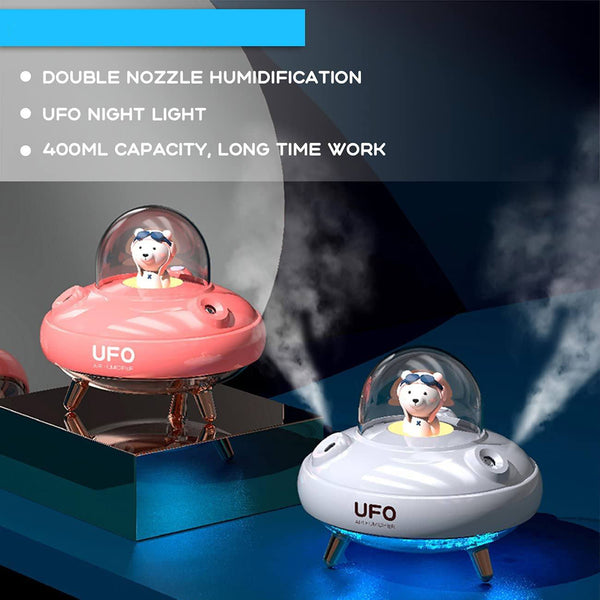 Double Spray Desktop Humidifier - UFO Shape