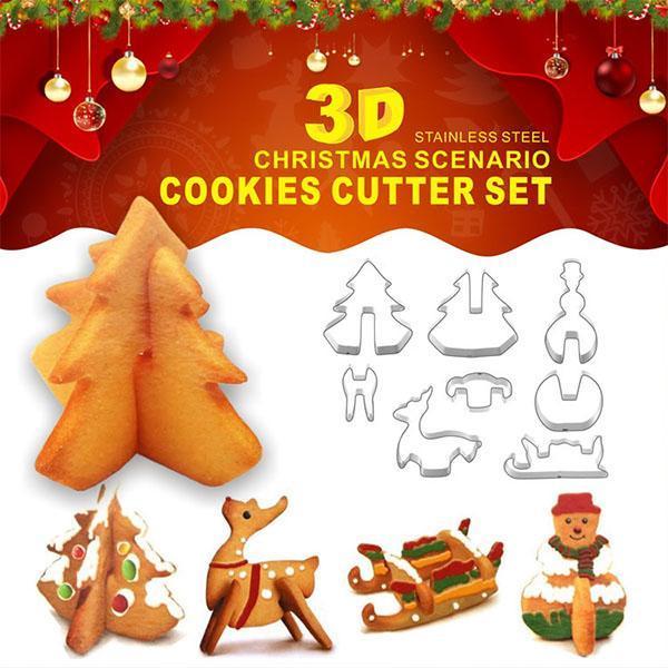 Christmas 3D Cookie Mold Set