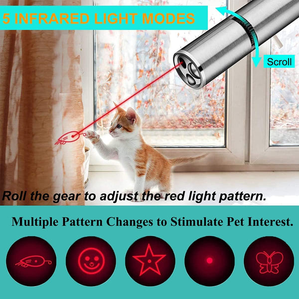 Mini 3in1 Laser Cat Toy  USB Rechargeable Powerful LED Torch Waterproof Design Penlight uv light banknote