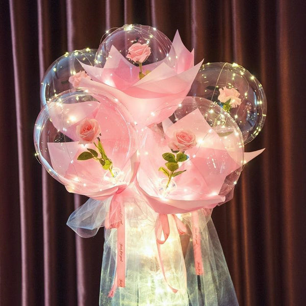Mother's Day Led Balloon Rose Bouquet