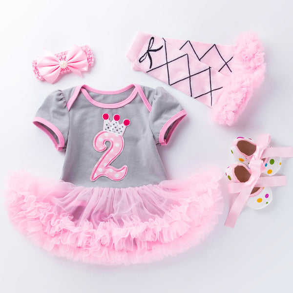 Flower Girl Tutu Dress for Toddler Baby Girl 1st Birthday Party Wedding Party 0-24M