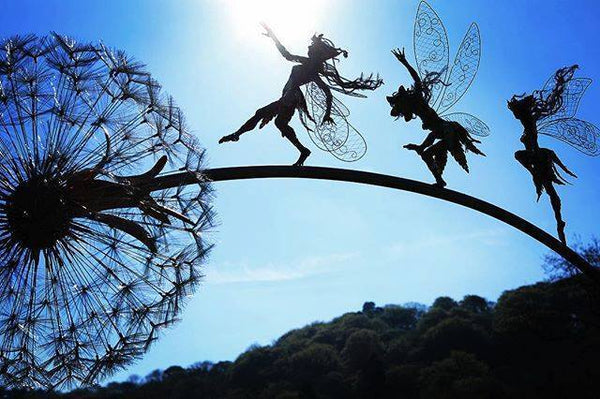 Garden Fairies Metal Art