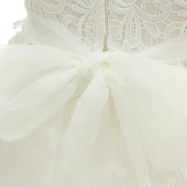 New Infant Girl & Toodler Christening Baptism Formal Dress with Bonnet