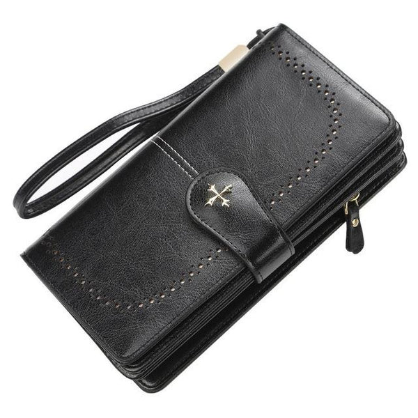 Leather Wallets Large Capacity Purses Card Holder Clucth Bag