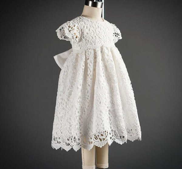 Baptism Infant Baby Girl Dresses Christening Dresses First Birthday Outfits with Bonnet