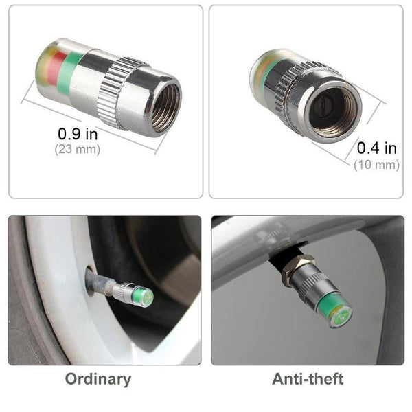 Suitable For All Types Of Vehicles - Tire Pressure Monitor 3 Color Eye Alert