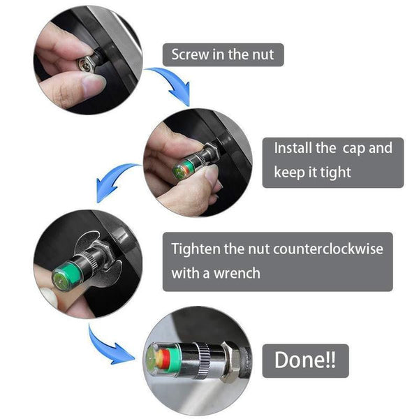 Suitable For All Types Of Vehicles - Tire Pressure Monitor 3 Color Eye Alert