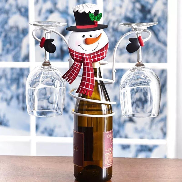 Holiday Wine Bottle Glass Holders