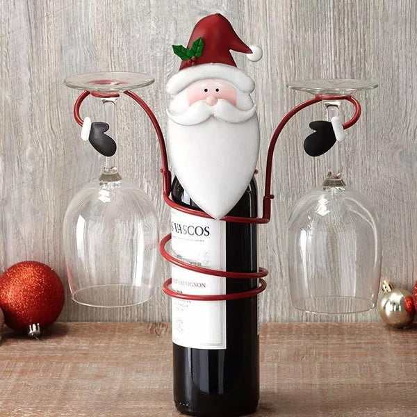 Holiday Wine Bottle Glass Holders