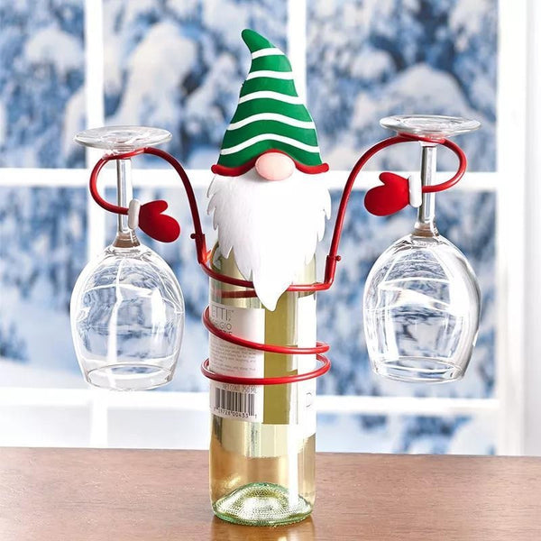 Holiday Wine Bottle Glass Holders