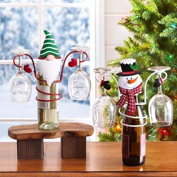 Holiday Wine Bottle Glass Holders