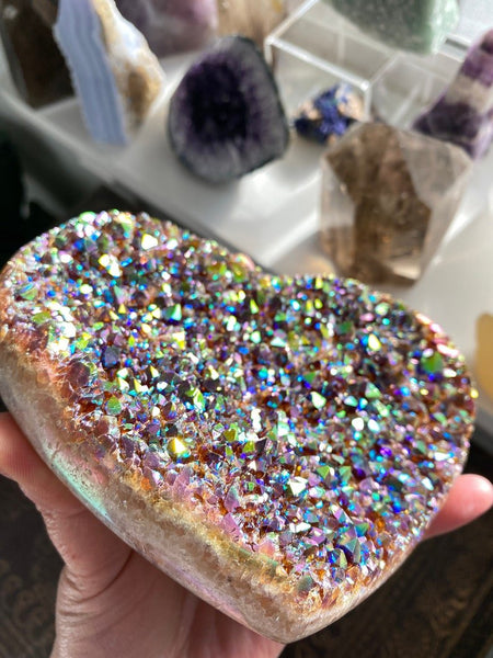 Angel Aura Heart Shaped Crystal