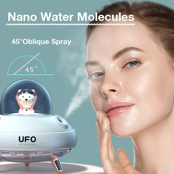 Double Spray Desktop Humidifier - UFO Shape