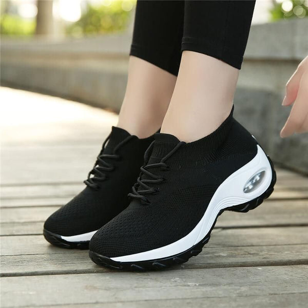 Nanccy Lace Up Walking Running Shoes Platform Sneakers