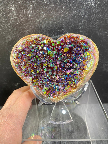 Angel Aura Heart Shaped Crystal