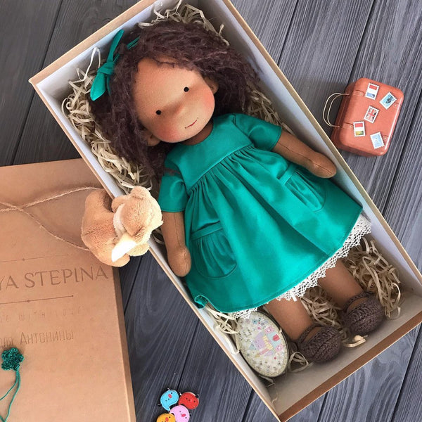 Waldorf doll with big set of clothes