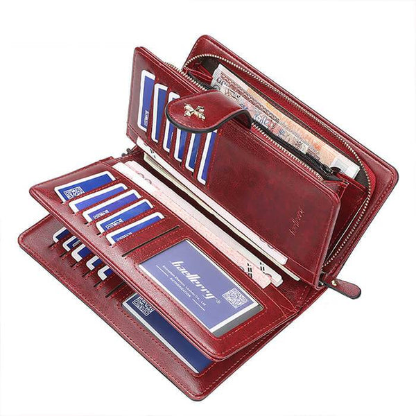 Leather Wallets Large Capacity Purses Card Holder Clucth Bag