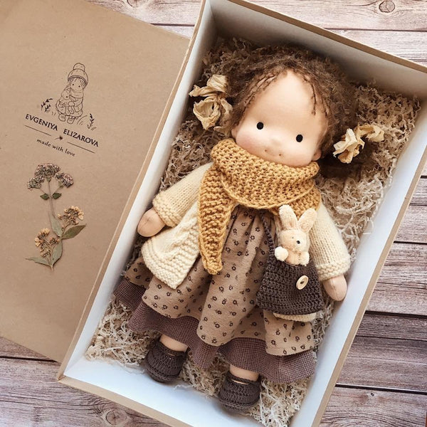 Waldorf doll with big set of clothes