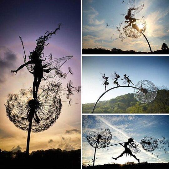 Garden Fairies Metal Art