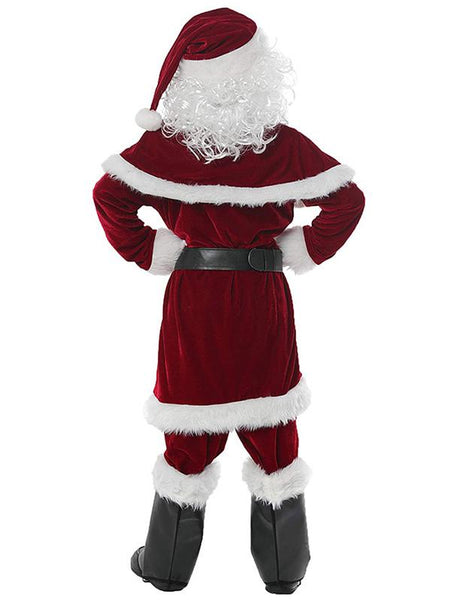 Deluxe Father Christmas & Halloween Outfit Santa Costume For Kids