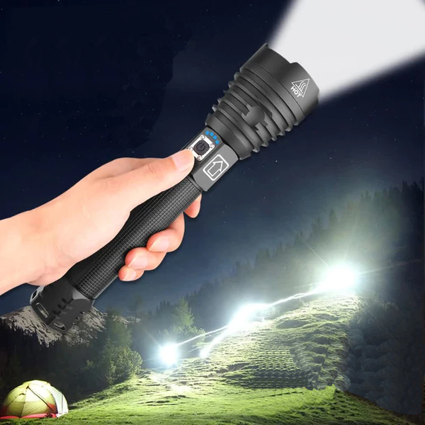 Powerful Flashlight, Outdoor Waterproof Flashlight, High Lumens Turn on Flashlight