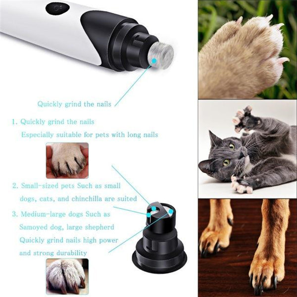 Electric Dog Nail Grinder - Pet Nail Trimmer - Soft Pet Paws
