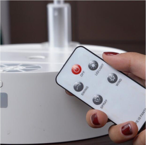 Foldable mini shaking head fan humidifier