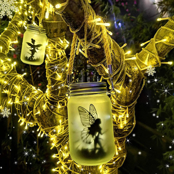 Solar Mason Jar Fairy Lamp