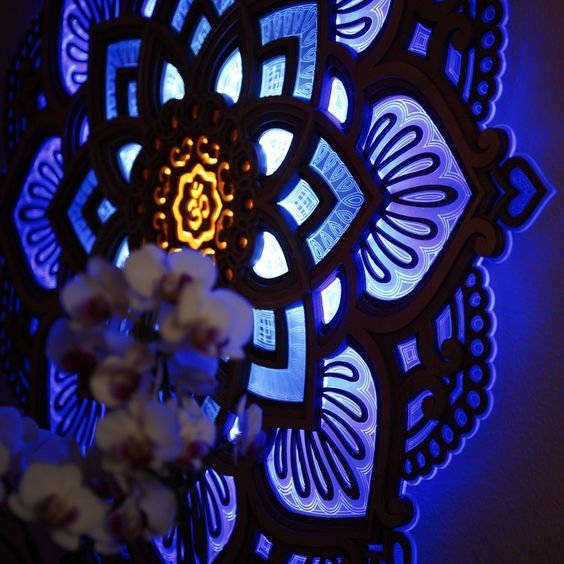 Mandala Yoga Room Night Light LED