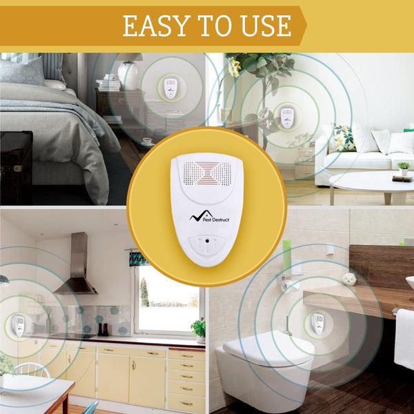 Ultrasonic Cockroach Repeller - PACK of 2 - Get Rid Of Roaches In 48 Hours