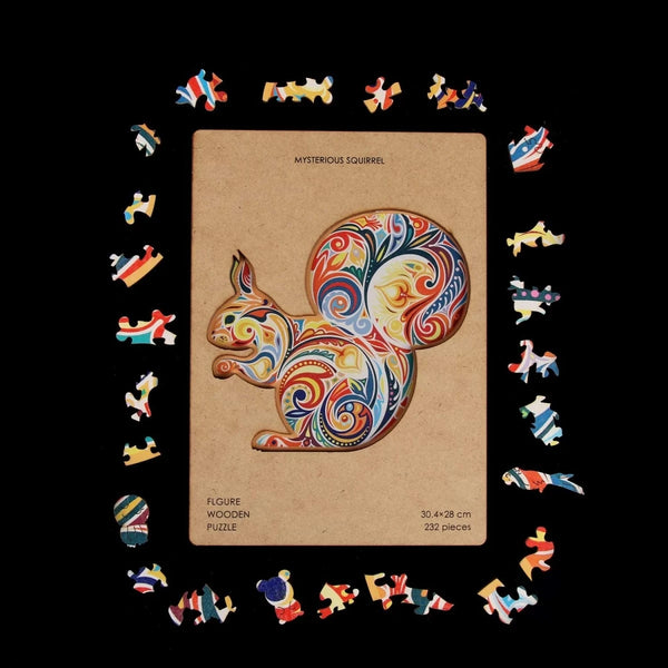 Wooden Jigsaw Puzzle Unique Squirrel