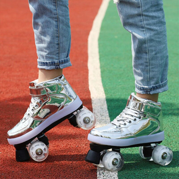 USB Charged LED Shinny Roller Skates