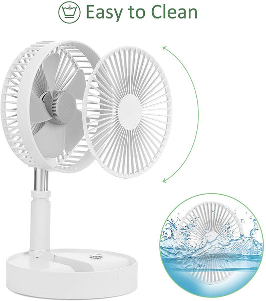 Foldable mini shaking head fan humidifier