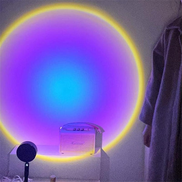 Rainbow Sunset Projection Led Light 180 Degree Rotation for Bedroom Decor