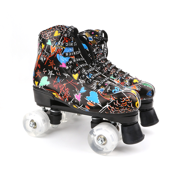 Colorful Graffiti Roller Skates