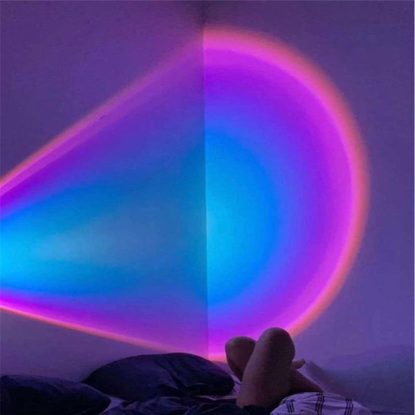 Rainbow Sunset Projection Led Light 180 Degree Rotation for Bedroom Decor