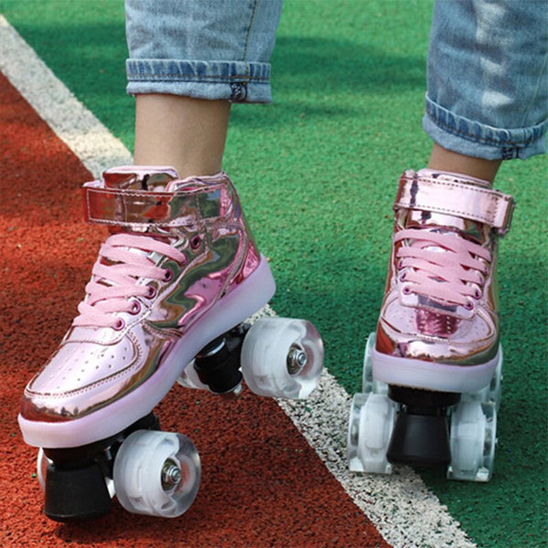 USB Charged LED Shinny Roller Skates