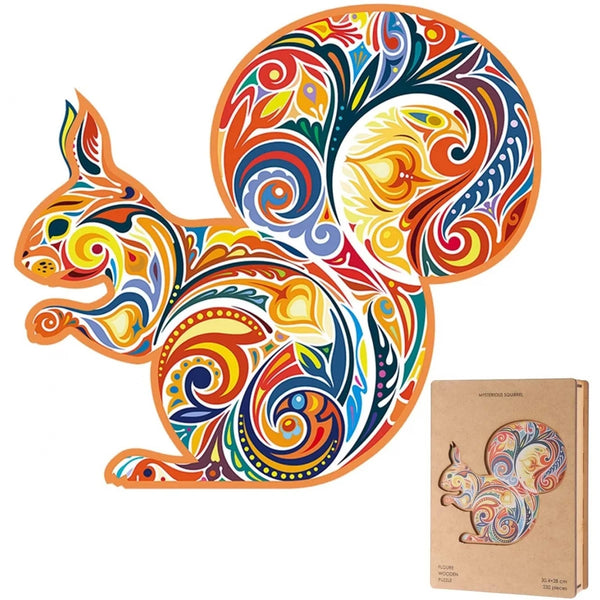 Wooden Jigsaw Puzzle Unique Squirrel