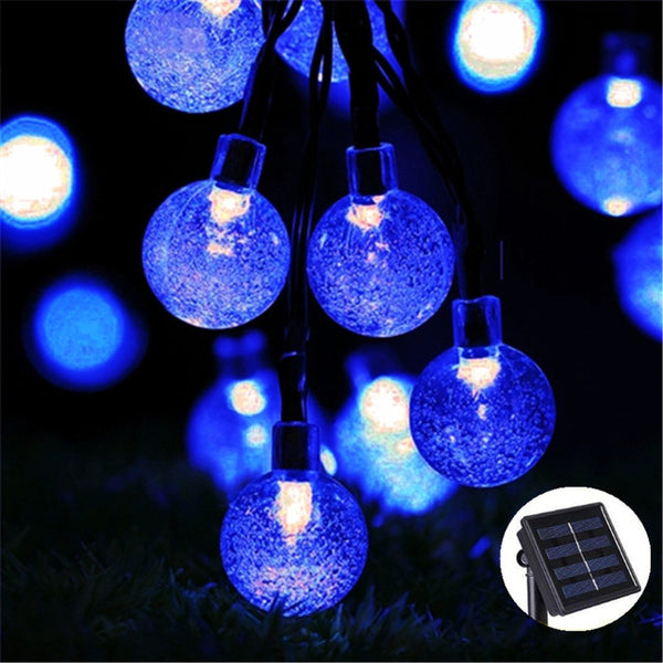5M 7M 10M Solar Crystal Ball Lamp, LED String Lights Flash Waterproof Fairy  For Outdoor Garden Decoration