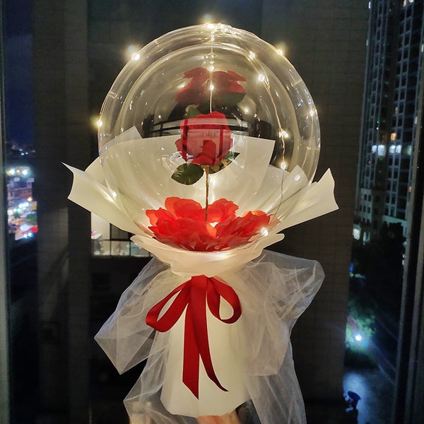 Mother's Day Led Balloon Rose Bouquet