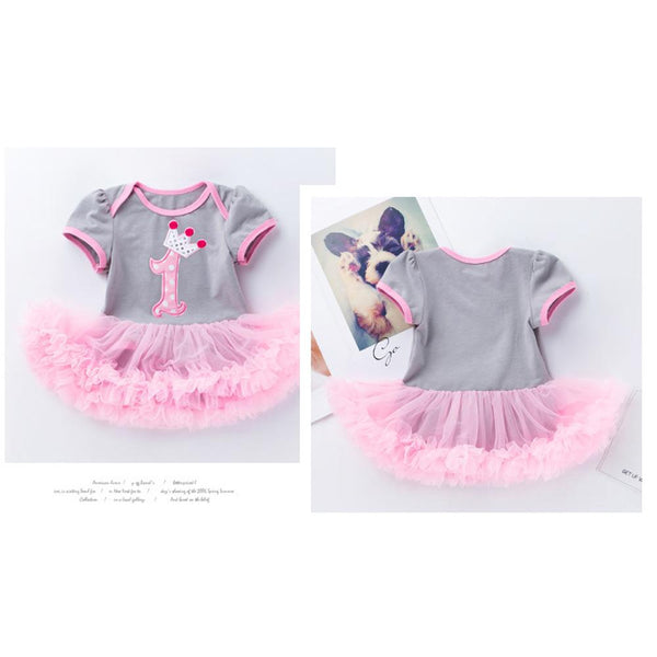 Flower Girl Tutu Dress for Toddler Baby Girl 1st Birthday Party Wedding Party 0-24M