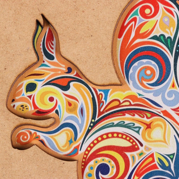 Wooden Jigsaw Puzzle Unique Squirrel