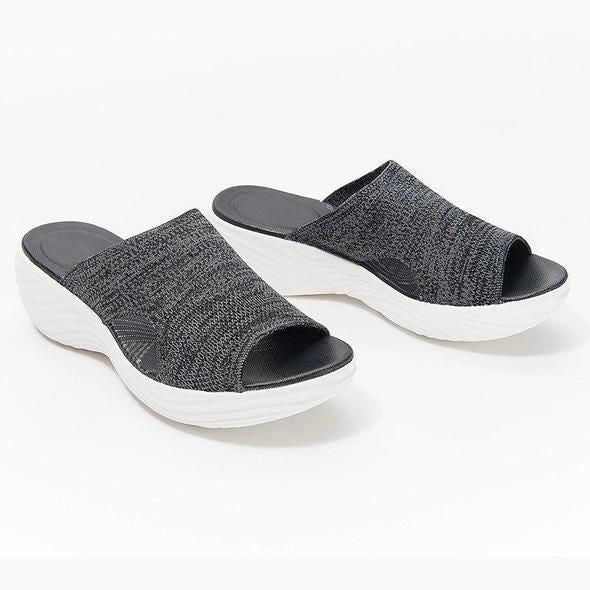 Stretch Orthotic Slide Sandals, Knitted Sports Corrective Sandals
