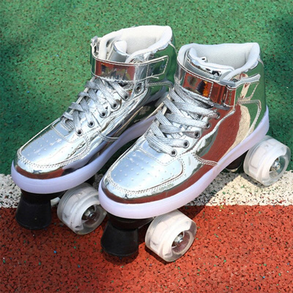 USB Charged LED Shinny Roller Skates
